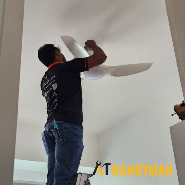 How Does an Electrical Handyman in Singapore Diagnose a Household Fault Before Repair Work? 32 ceiling-fan-relocation-electrical-service-a1-handyman-singapore-condo-bedok-2